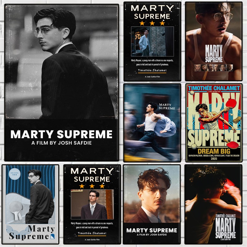 Table Tennis Dimension - Marty Supreme Tischtennis-Sport-Filmposter, Drucke, moderne Leinwandmalerei,