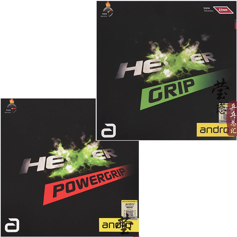 Table Tennis Games - Andro HEXER GRIP Tischtennisgummi, nicht klebrig,
