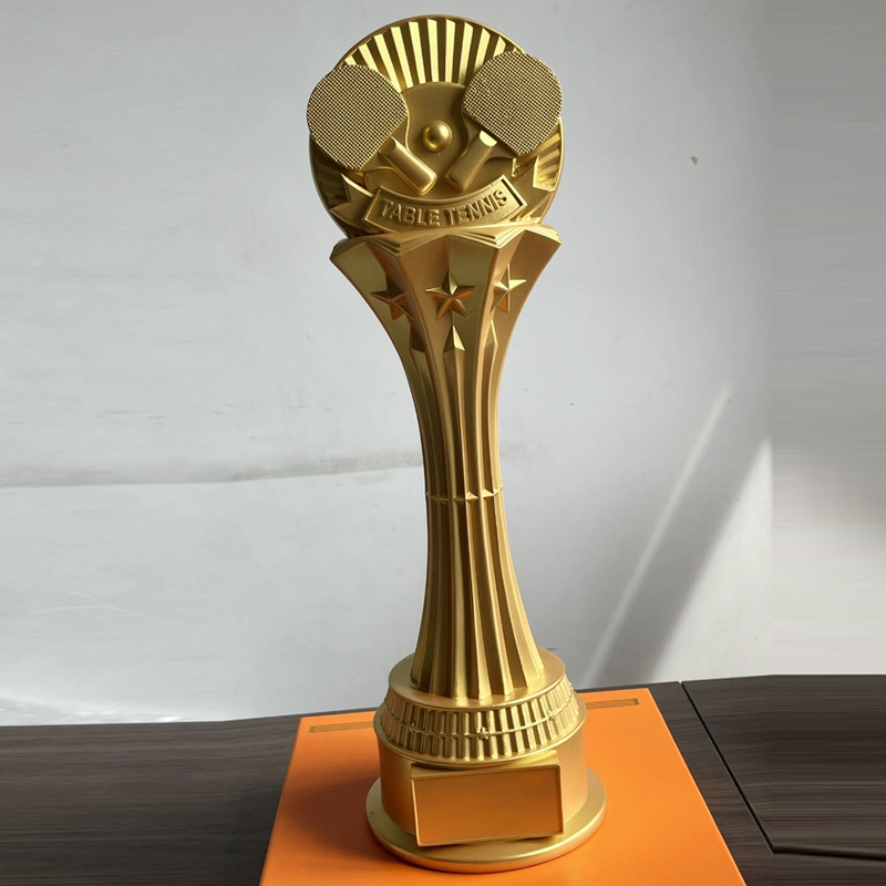 Table Tennis Usa Team - Maßgefertigte 49CM Tischtennis-Harz-Trophäe, Gold, Silber, Bronze,