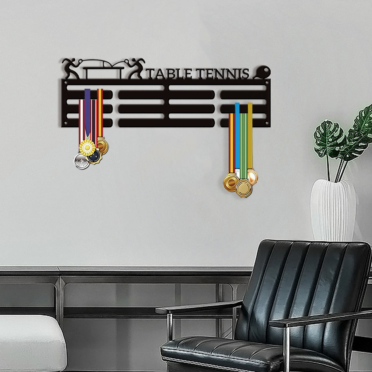 Table Tennis Dimension - 1 interessanter, personalisierbarer Artikel: Medaillenhalter für