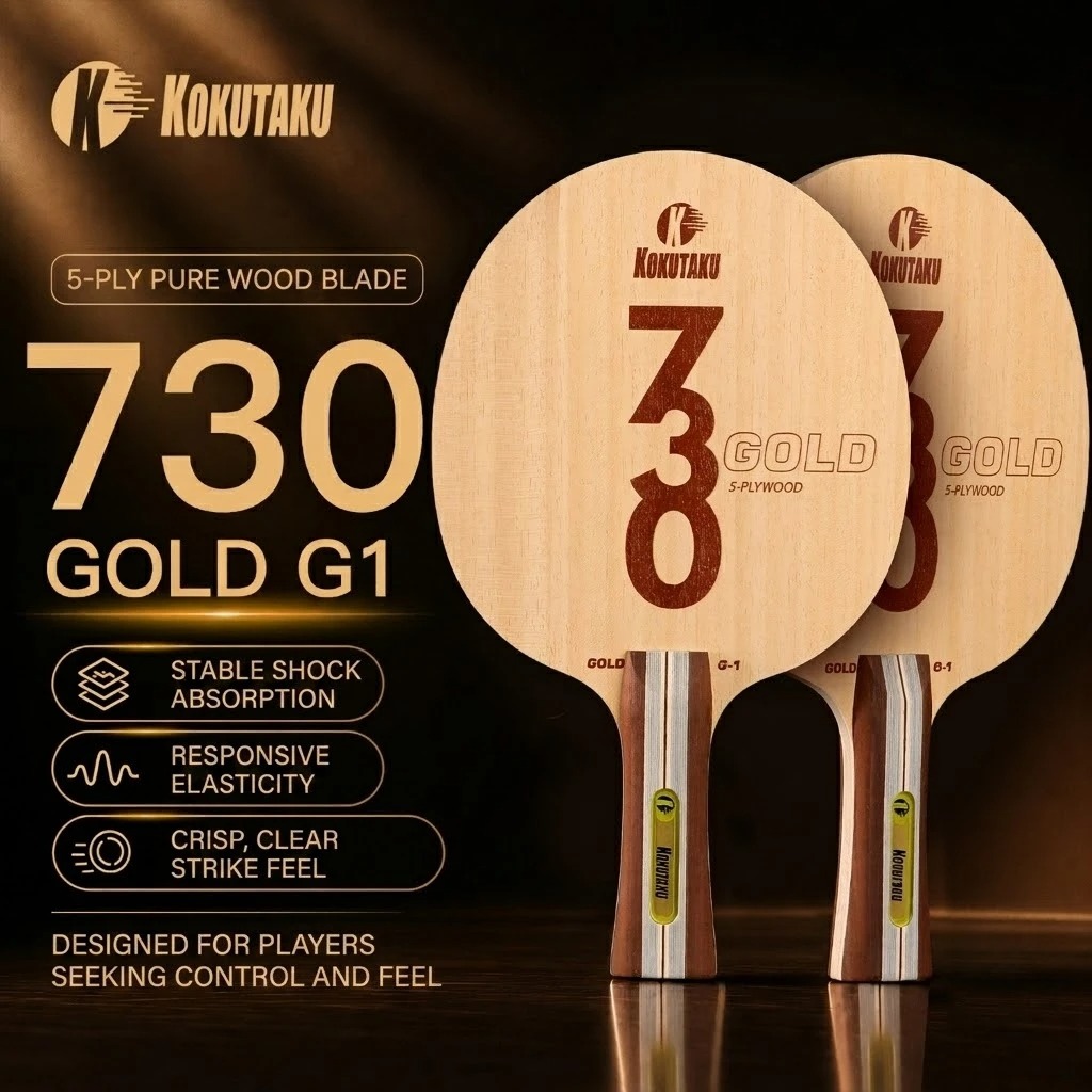 Table Tennis Games - Kokutaku Tischtennisschläger FL 730 G1 5-Schicht-Holz