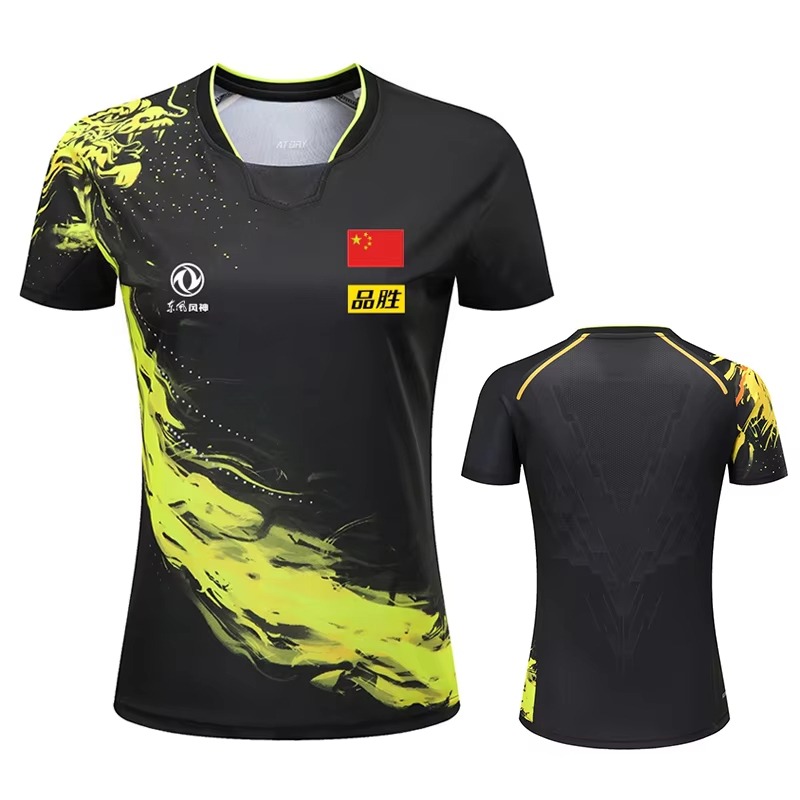 Table Tennis Match - China Dragon Tischtennis bedrucktes T-Shirt für