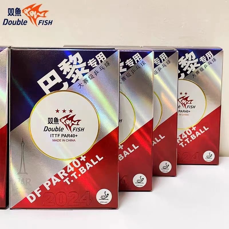 Table Tennis Olympics - Original Double Fish DF PAR40+ Ping-Pong-Bälle,
