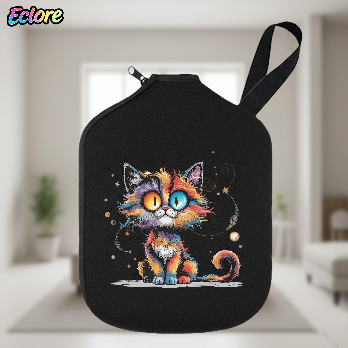 Table Tennis Games - Galaxy Star Cat Pickleball-Schlägertasche, weich, langlebig,