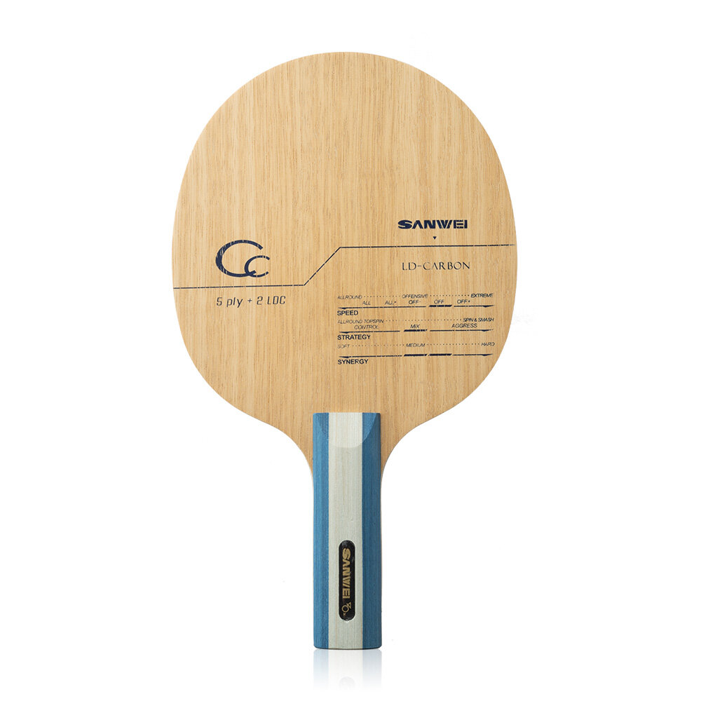SANWEI CC CARBON Tischtennis B – Table Tennis Custom Bat Bewertung und Preis