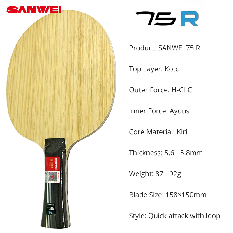 SANWEI 75R 75G Tischtennisschl – Table Tennis Eleven Bewertung und Preis